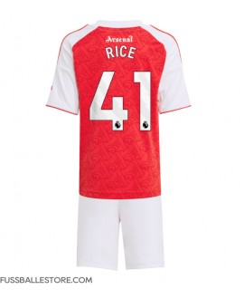 Günstige Arsenal Declan Rice #41 Heimtrikotsatz Kinder 2025-26 Kurzarm (+ Kurze Hosen)